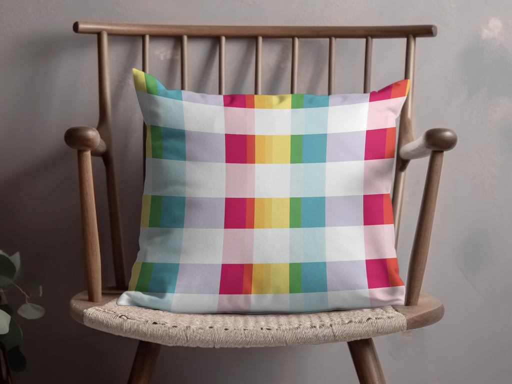 Colorful Checkered Pattern Throw Pillow Decor Pillow
