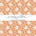 Orange Floral Seamless Pattern by Moore and Mountain