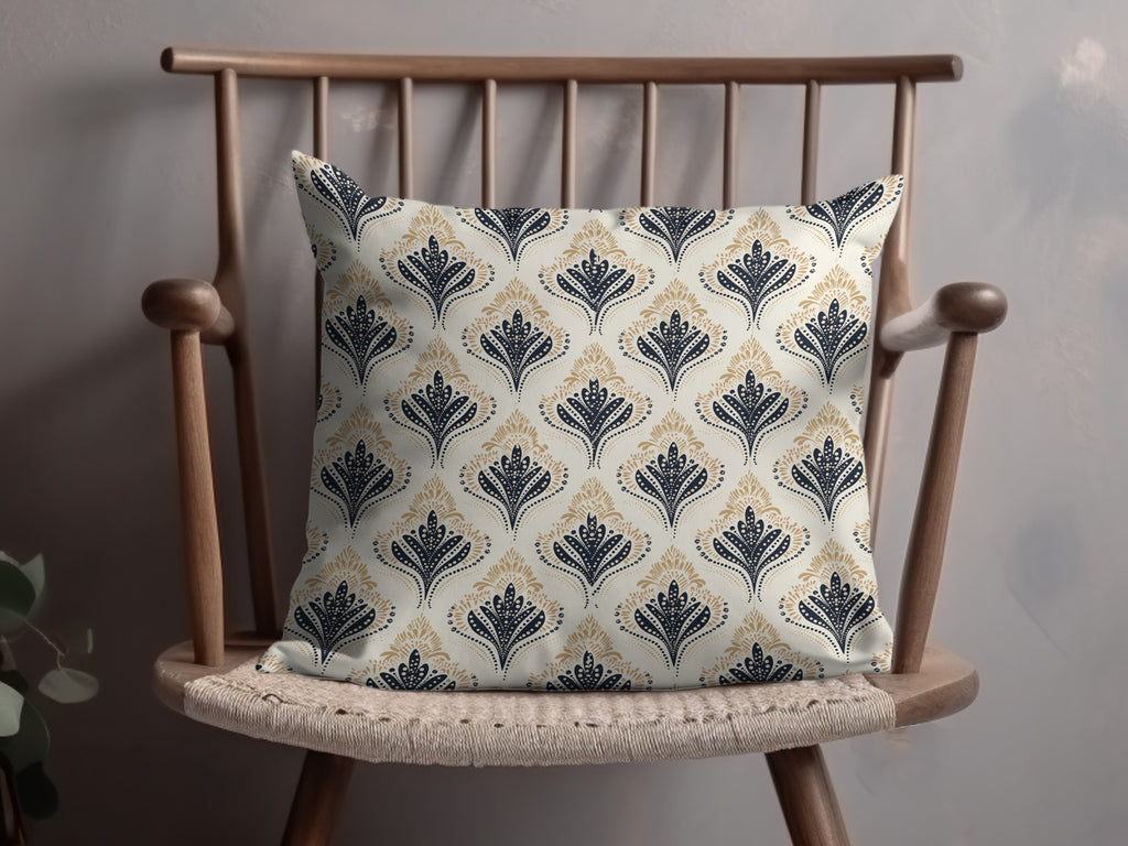 Elegant Floral Pattern Accent Pillow for Home Decor