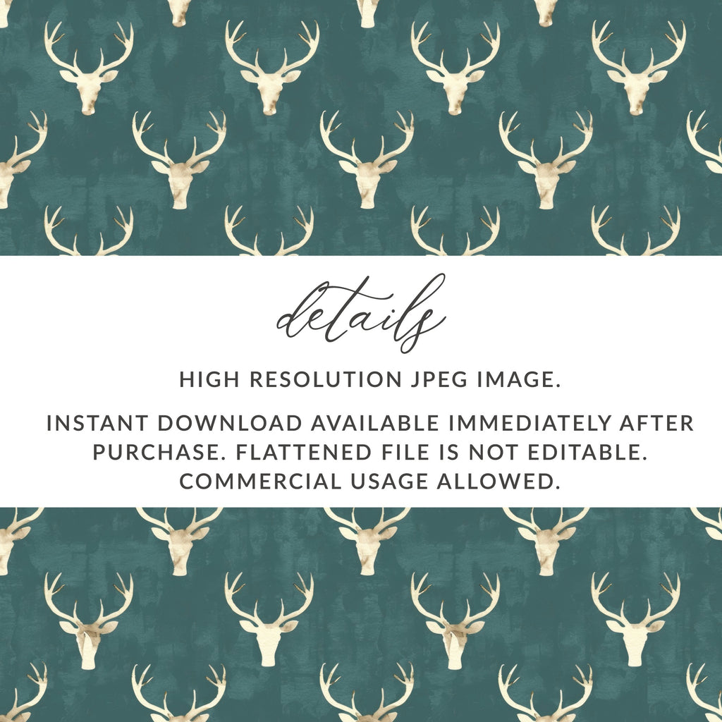 Deer Antler Pattern High-Resolution Instant Download File