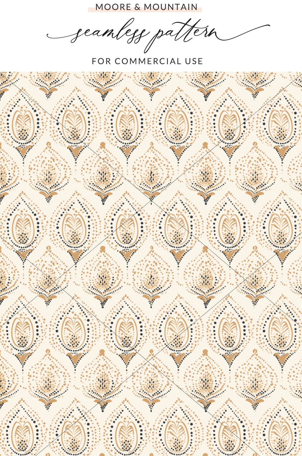 Elegant Seamless Floral Pattern Design for Commercial Use