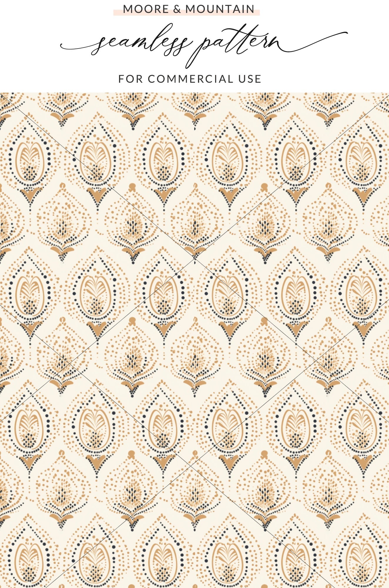 Elegant Seamless Floral Pattern Design for Commercial Use