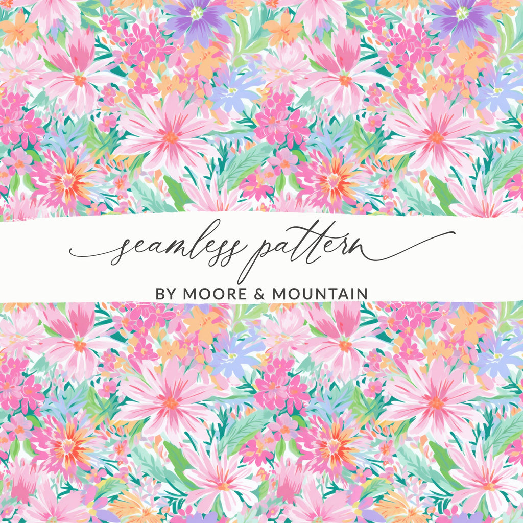 Colorful Floral Seamless Pattern by Moore & Mountain Design