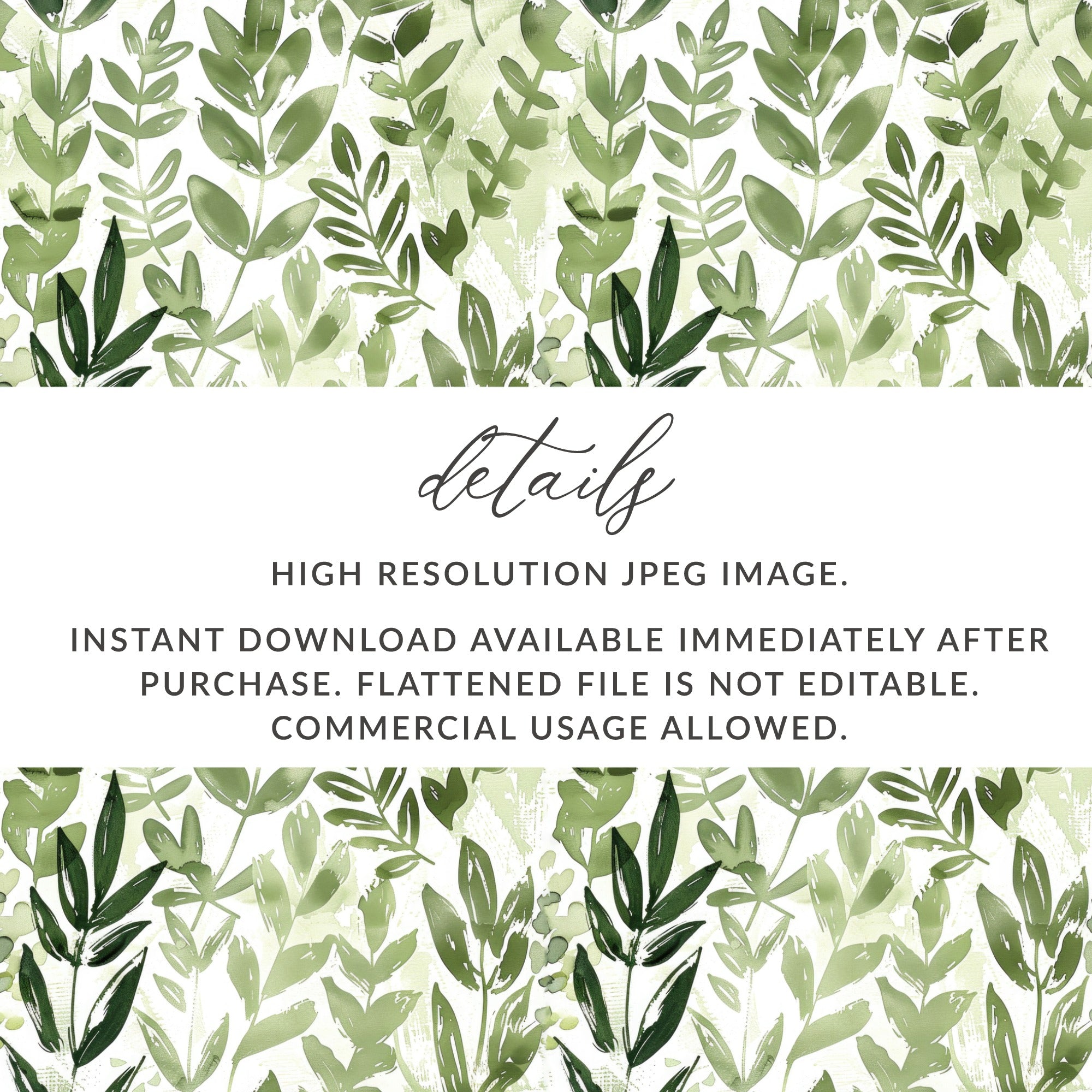 High Resolution Green Leaf Pattern Downloadable Image