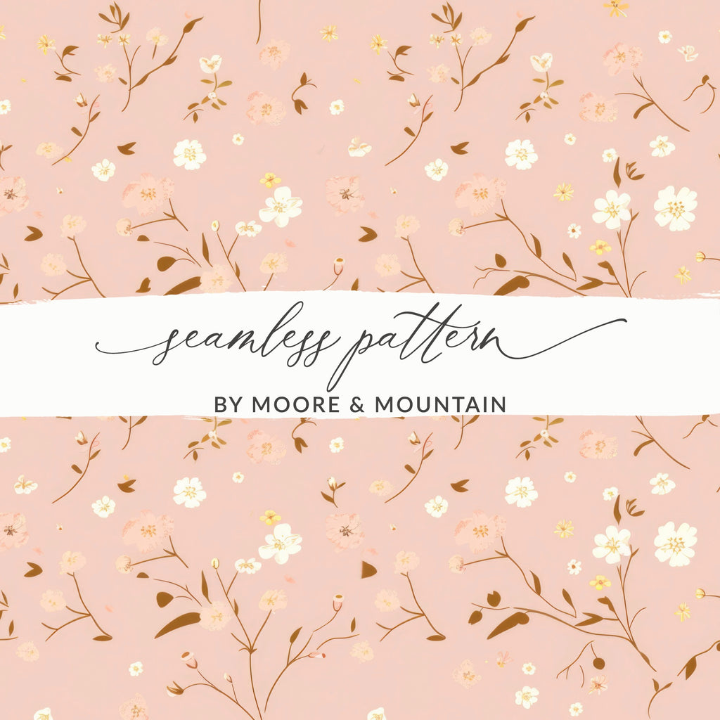 Blush Floral Seamless Pattern by Moore and Mountain Design