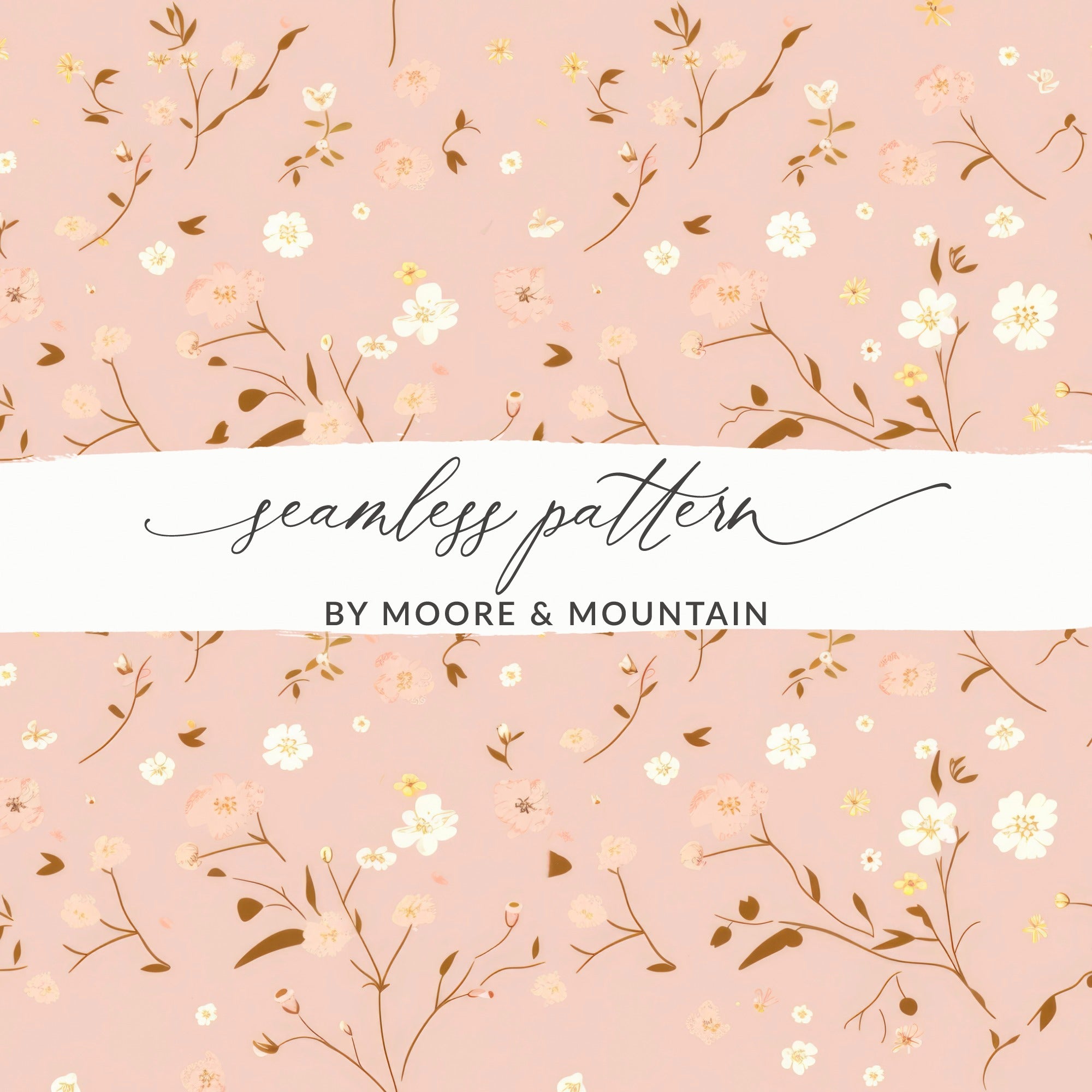 Blush Floral Seamless Pattern by Moore and Mountain Design