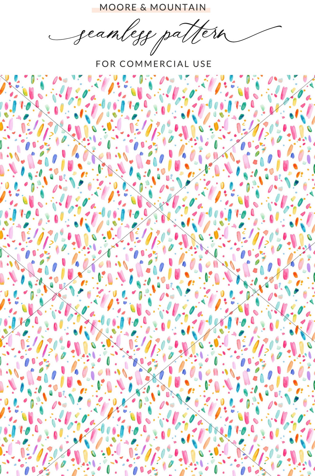 Bright and Colorful Confetti Seamless Pattern Design