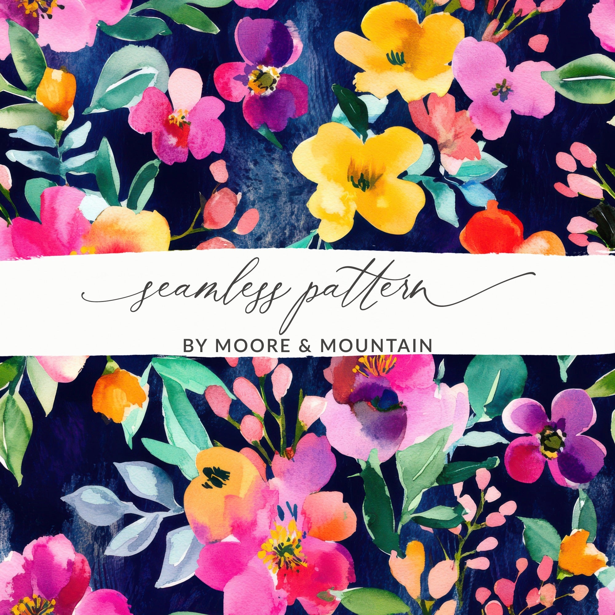 Vibrant Floral Seamless Pattern by Moore & Mountain