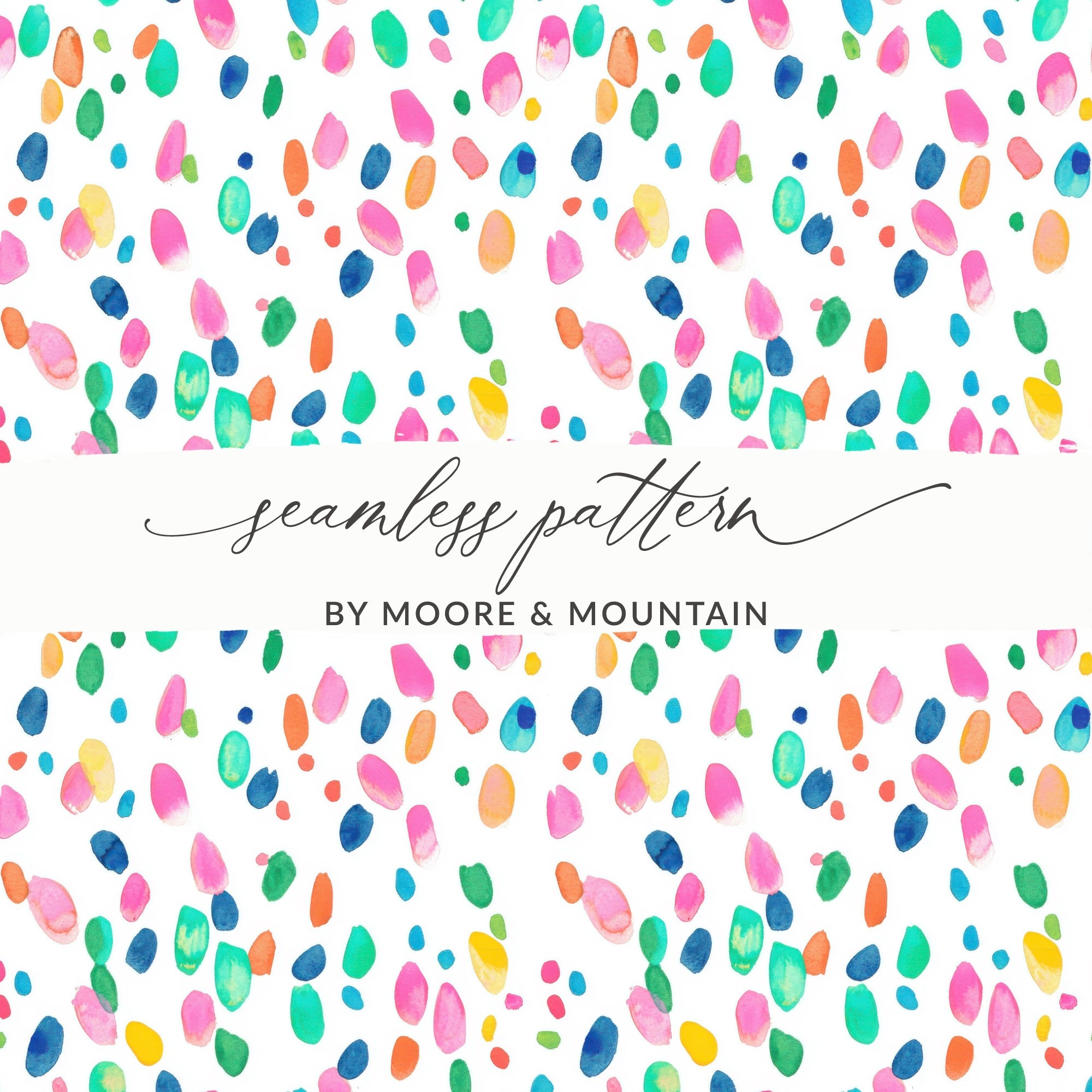 Seamless Pattern By Moore & Mountain Watercolor Design
