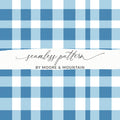 Blue and White Plaid Seamless Pattern Product