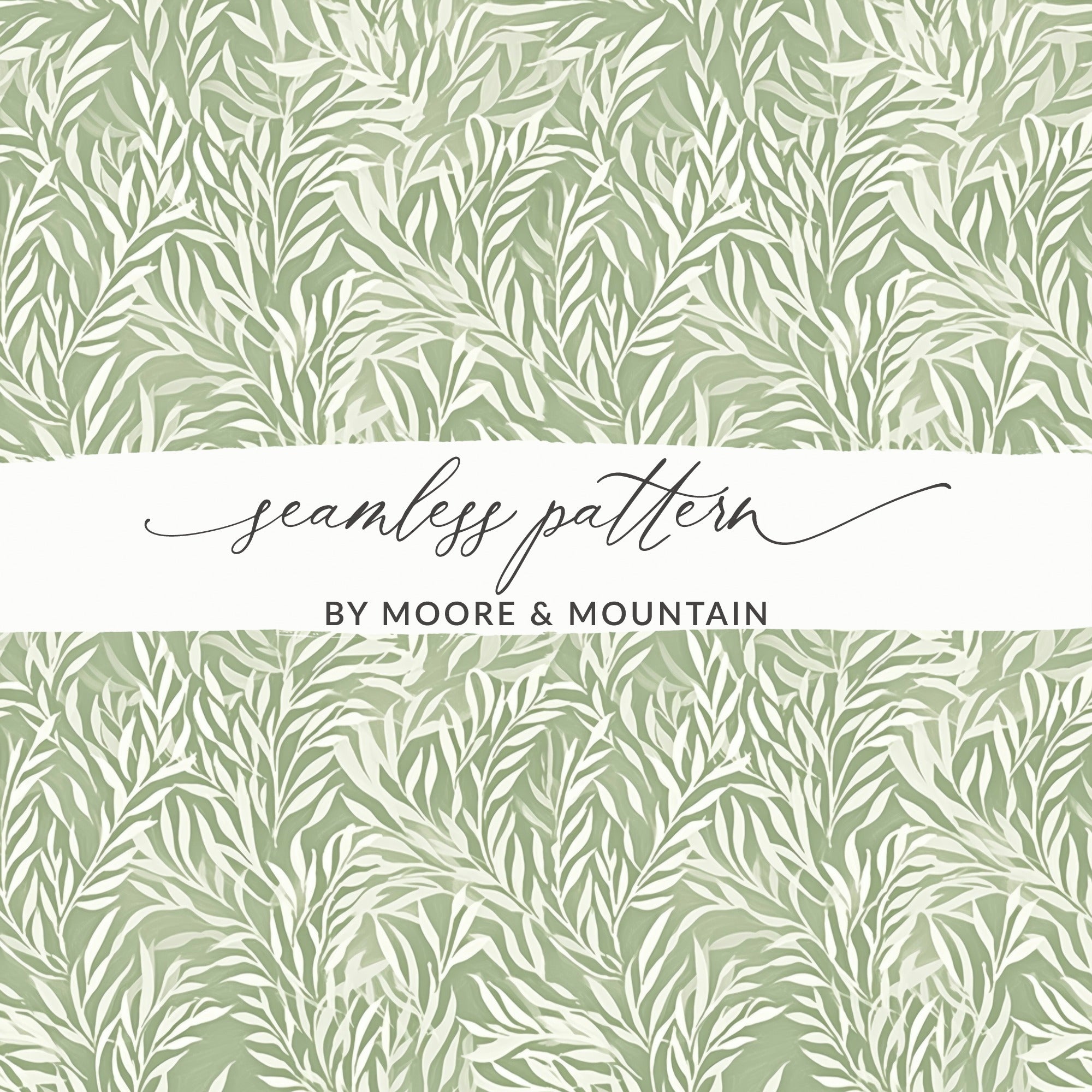 Elegant Green Seamless Pattern by Moore & Mountain