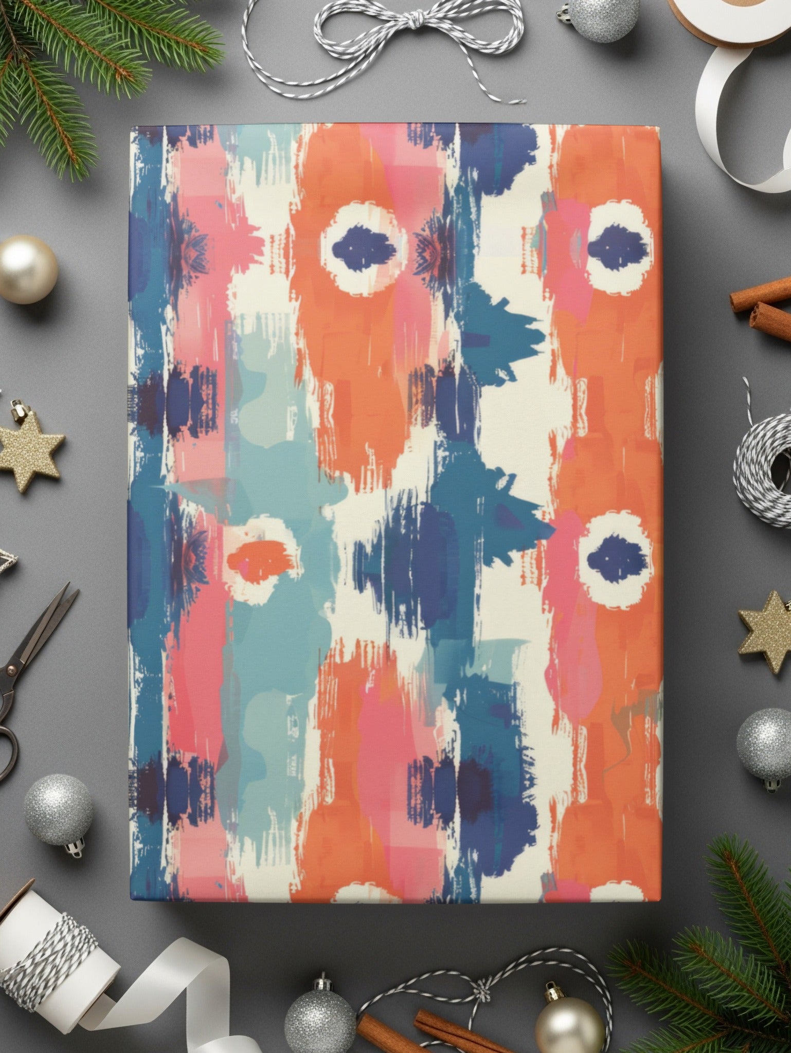 Vibrant Abstract Art Design Premium Wrapping Paper