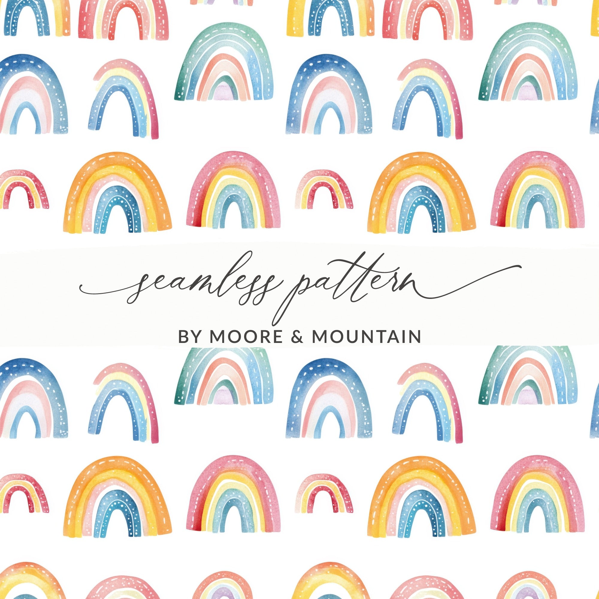 Colorful Rainbow Pattern Seamless Design by Moore & Mountain