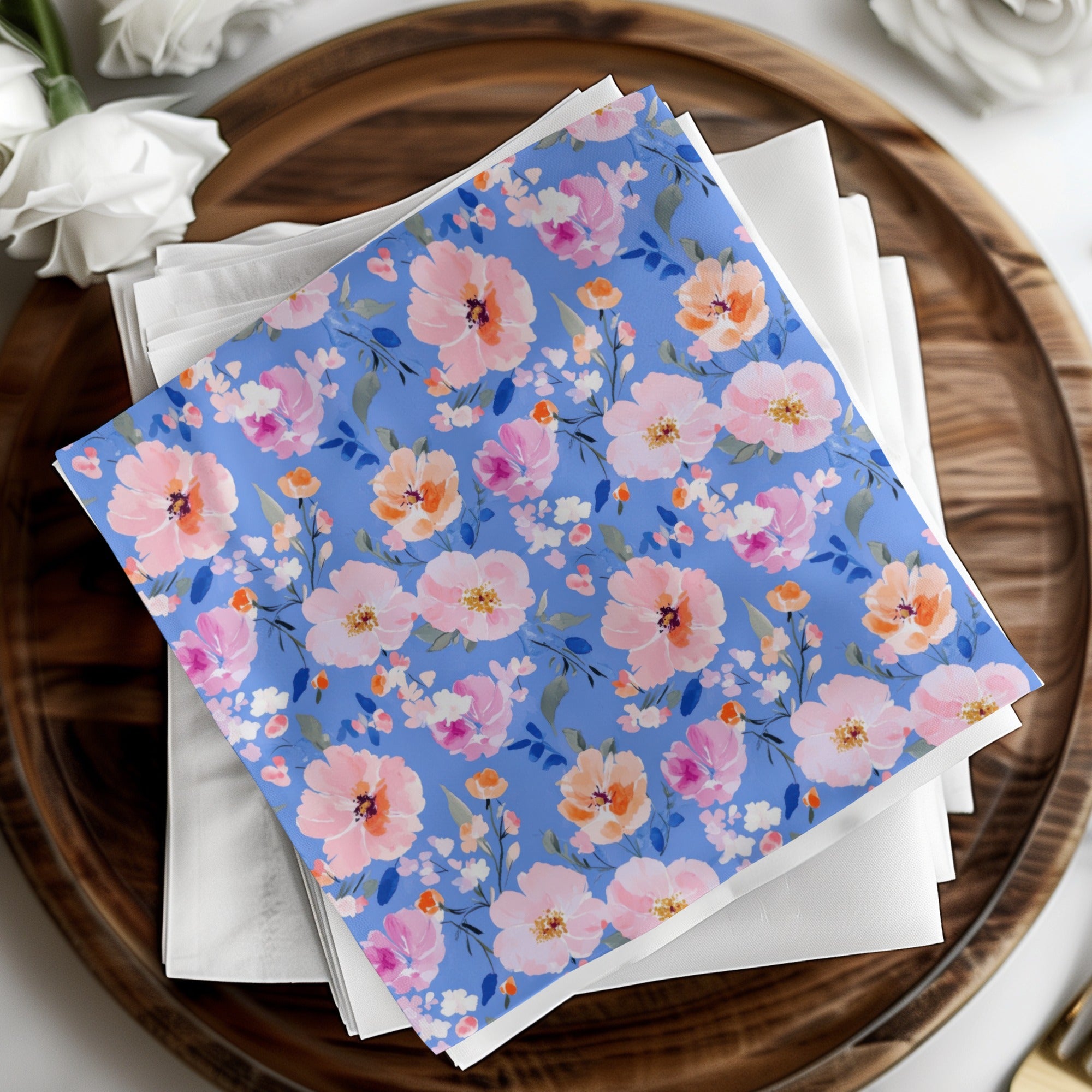Floral Patterned Decorative Paper Napkins Product