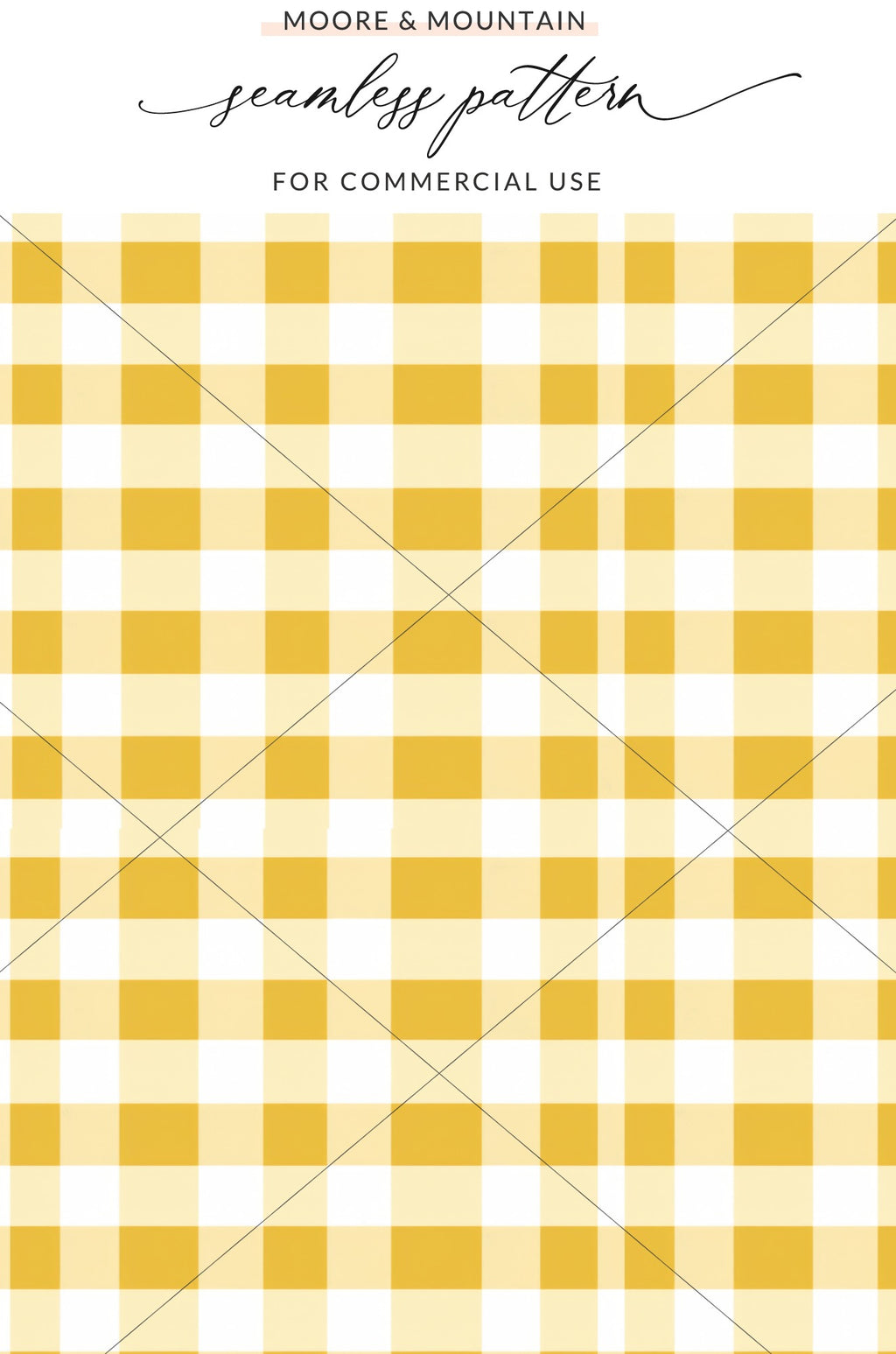 Yellow Checked Seamless Pattern for Commercial Use