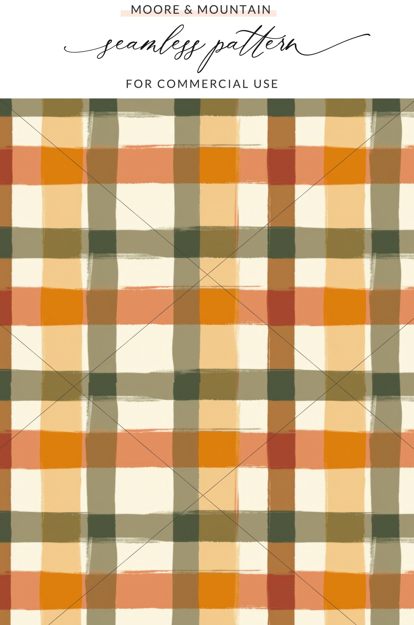Autumn Plaid Seamless Pattern for Commercial Use Product
