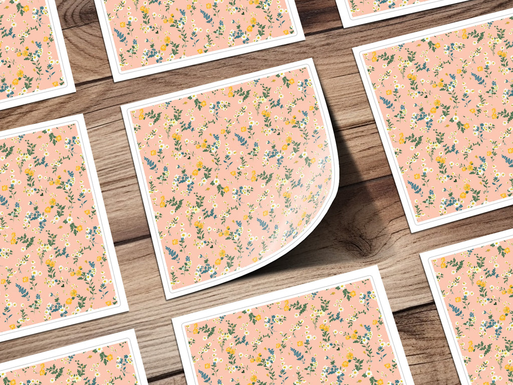 Floral Pattern Stickers for Scrapbooking and Crafts