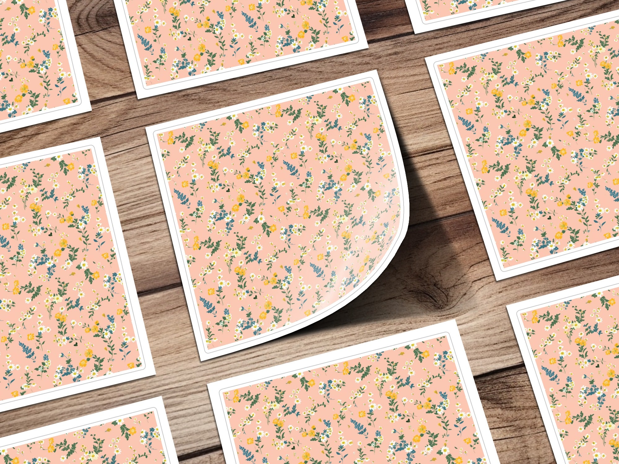 Floral Pattern Stickers for Scrapbooking and Crafts