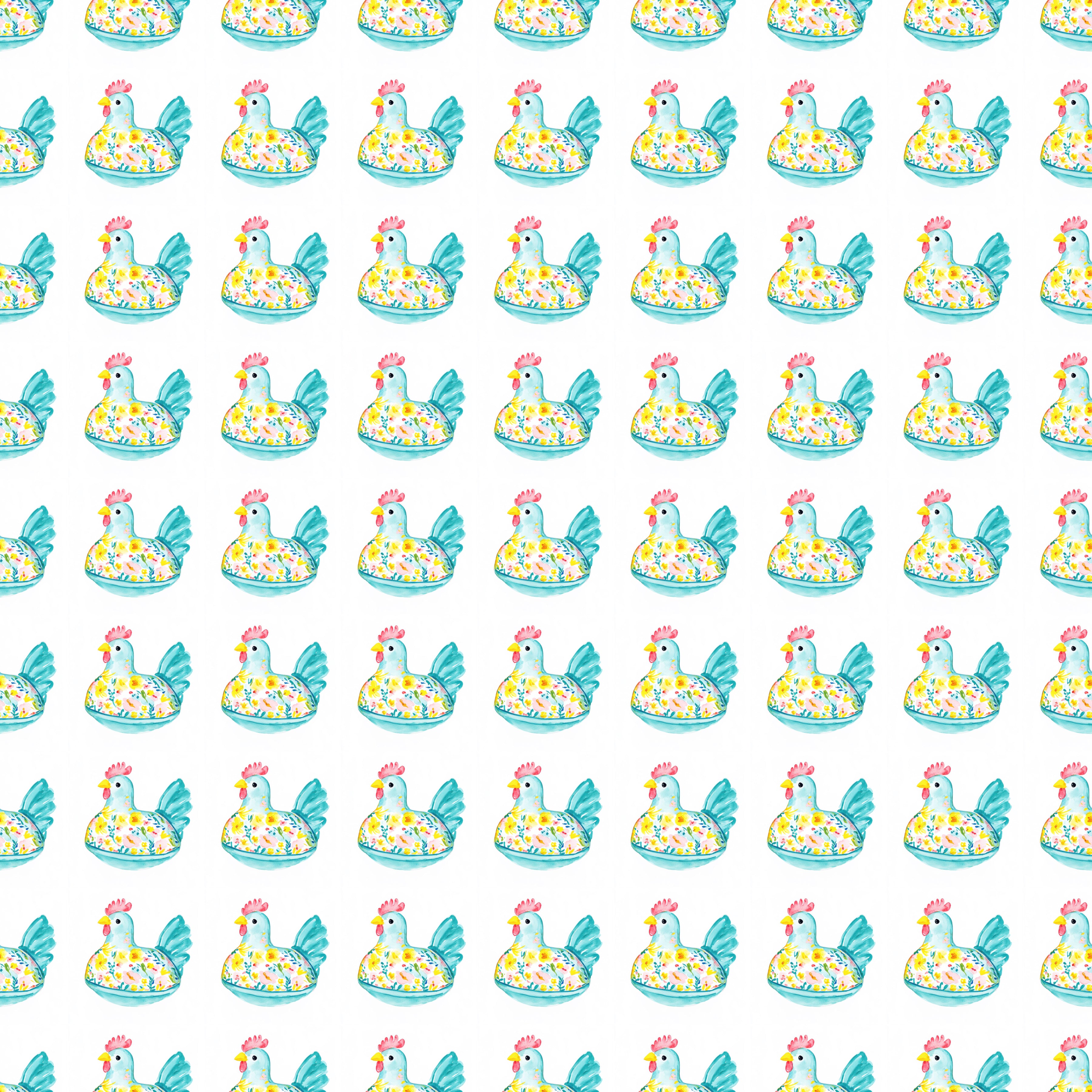 Watercolor Chicken Pattern Design Spring Floral product type
Chicken
Hen
Farm Animal
Watercolor Art
Floral Pattern
Spring Flowers
Yellow Blooms
Pink Petals
Blue Chicken
Teal Color
Cute Design
Country Vibe
Rustic Style
Seamless Pattern
Repeatable Print
Illustration
Cheerful Motif
Easter Theme
Farmhouse Decor
Bird Print