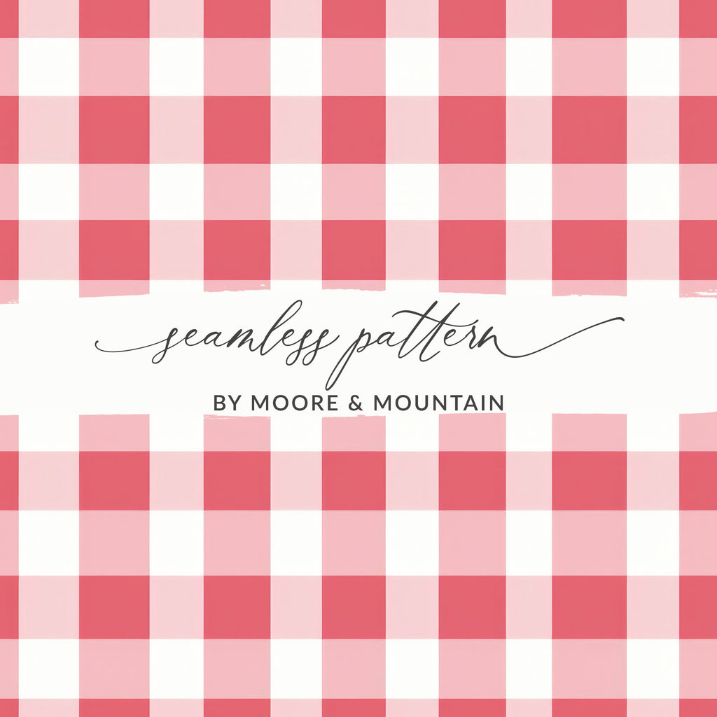 Red and White Plaid Seamless Pattern Design Sheet