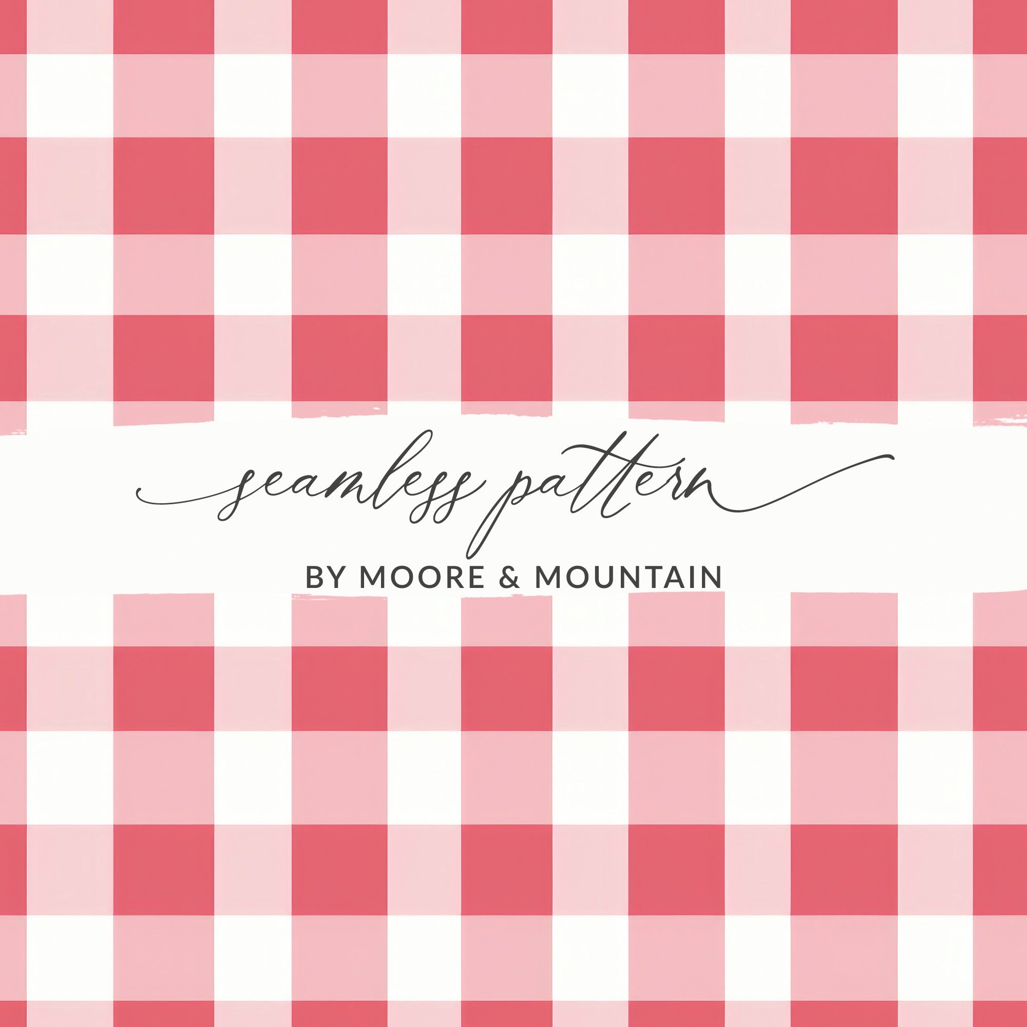 Red and White Plaid Seamless Pattern Design Sheet