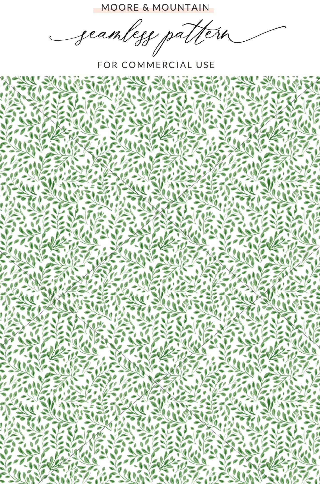 Green Leafy Seamless Pattern Commercial Use Product