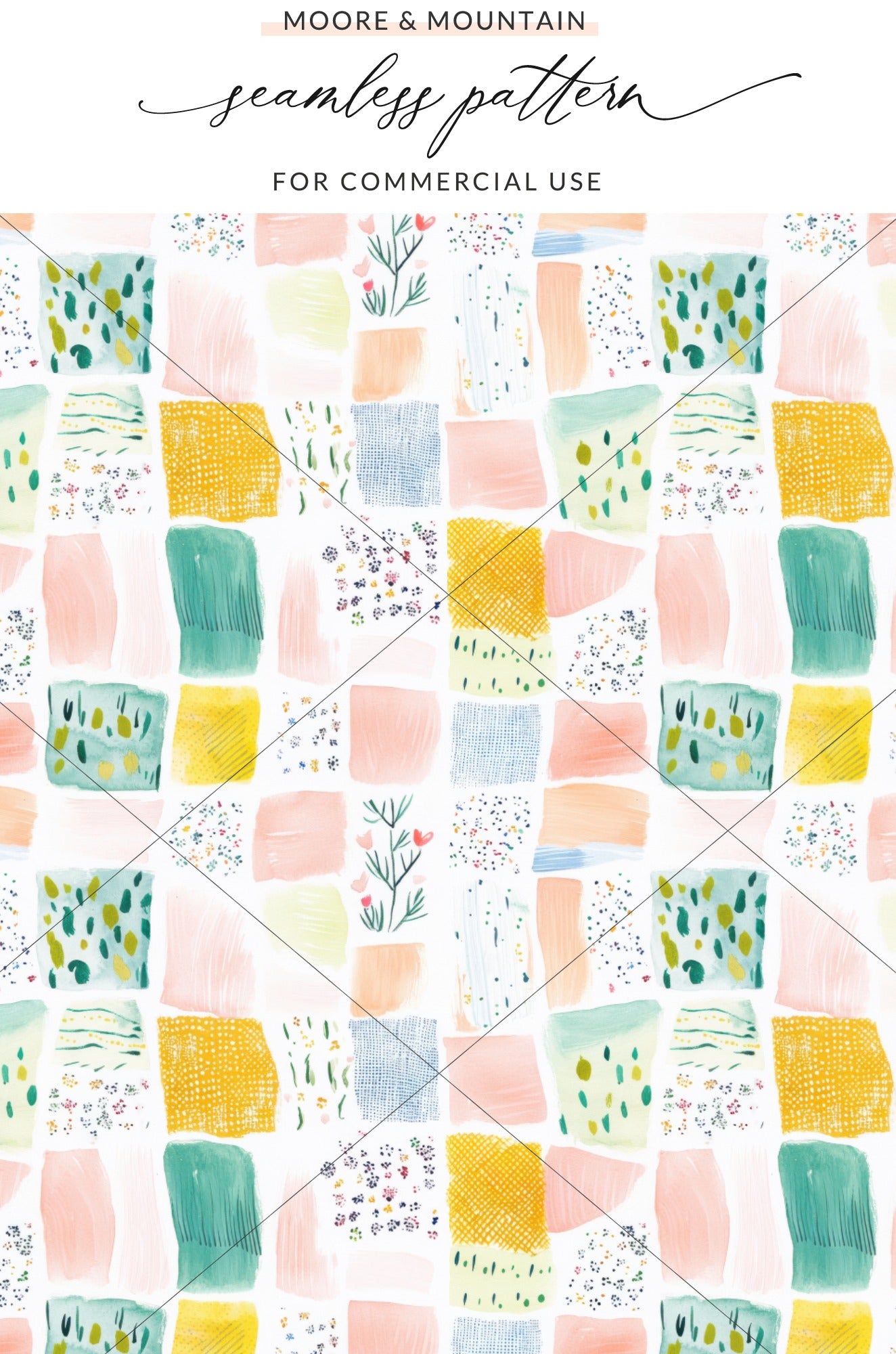 Colorful Abstract Seamless Pattern for Commercial Use