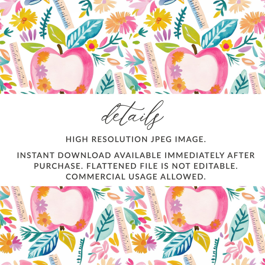 High Resolution Floral and Apple Digital Download
