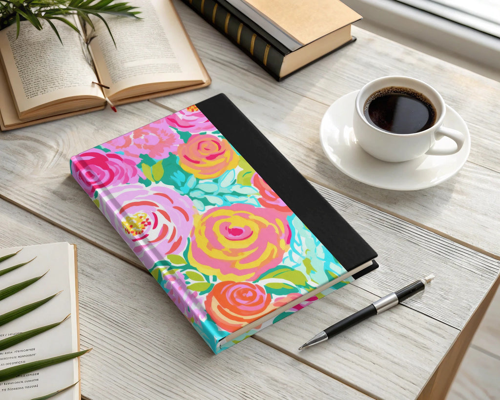 Vibrant Floral Design Hardcover Journal Notebook