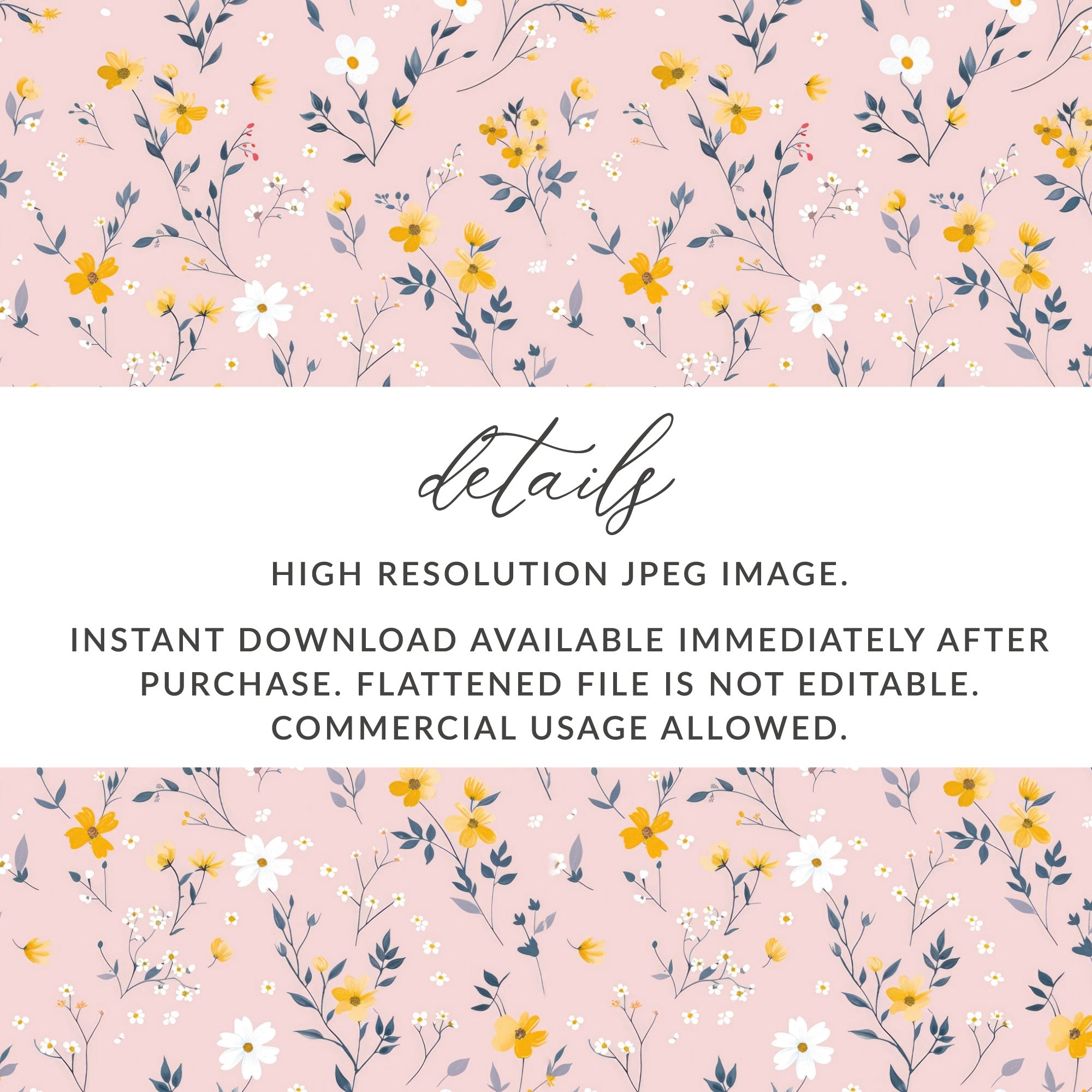 Floral High Resolution JPEG Image Digital Download