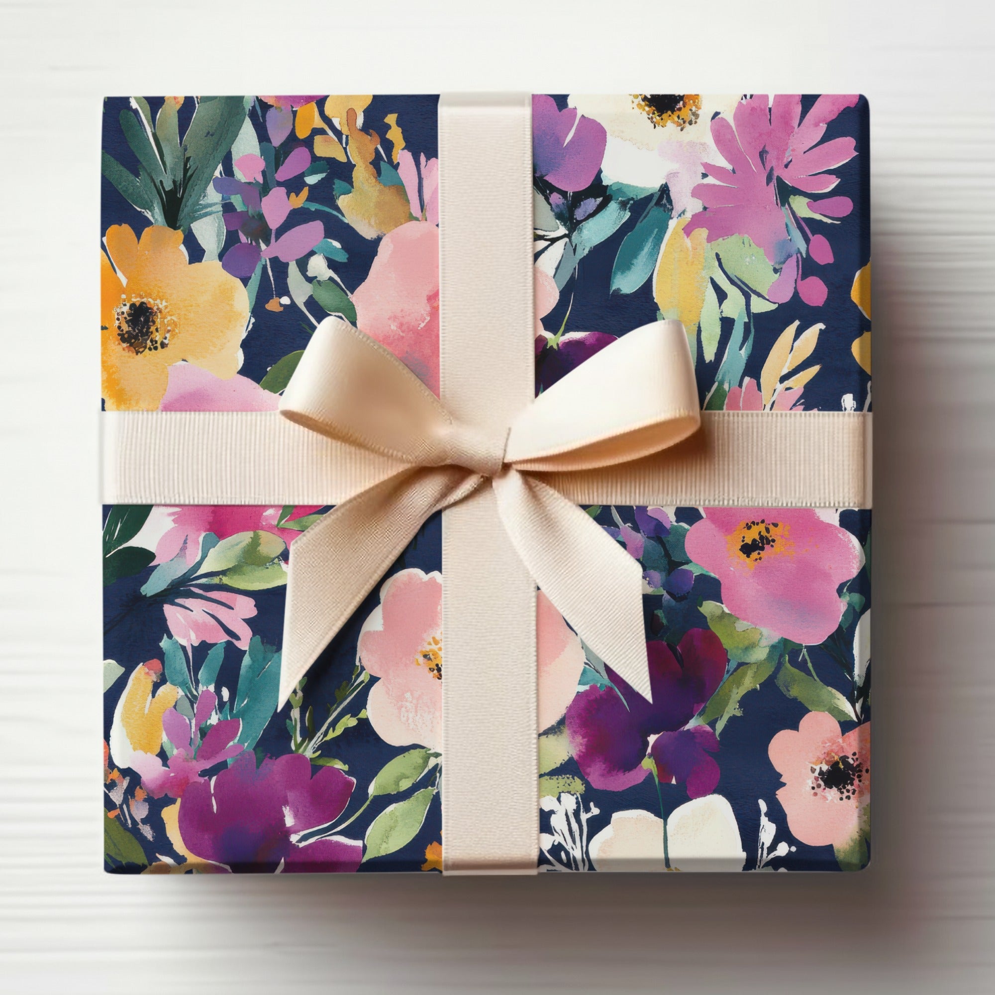 Floral Gift Box with Ribbon Perfect for Special Occasions