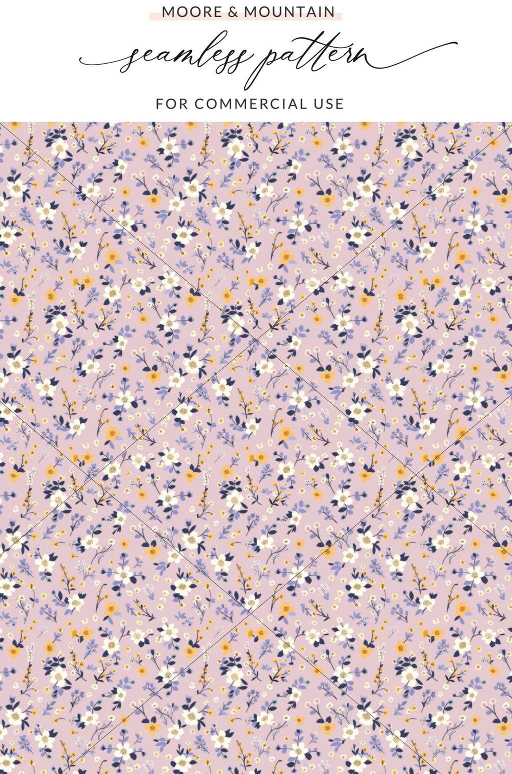 Seamless Floral Pattern for Commercial Use Background