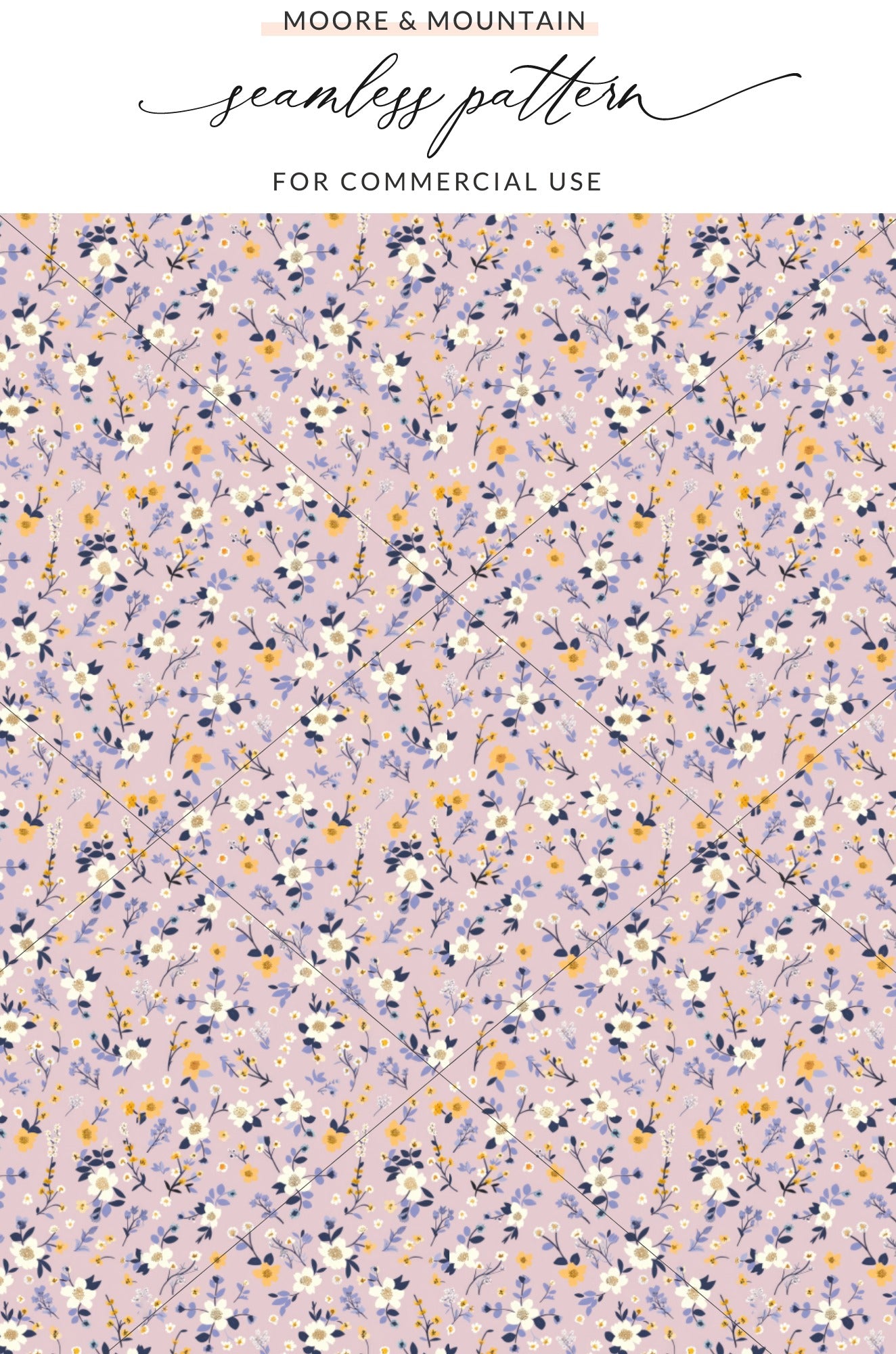 Seamless Floral Pattern for Commercial Use Background