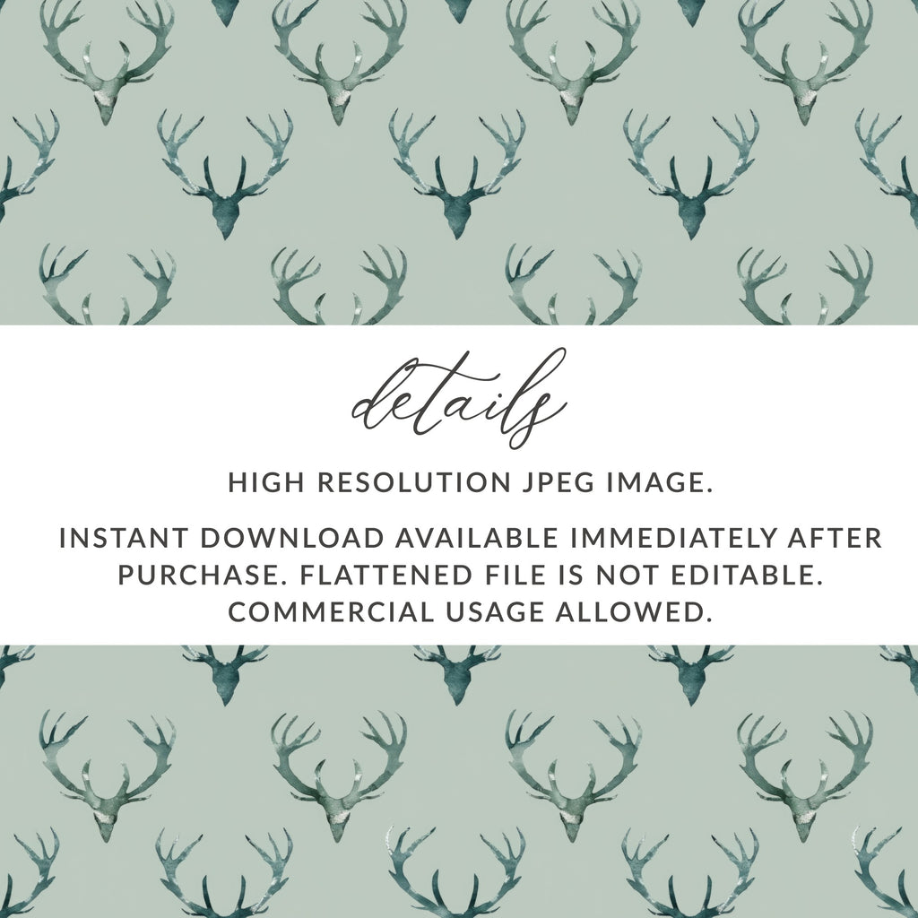 High Resolution Stag Antlers Pattern Digital Download