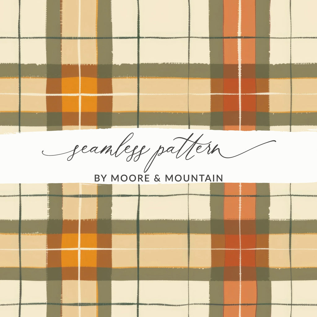 Rustic Plaid Seamless Pattern by Moore & Mountain Design