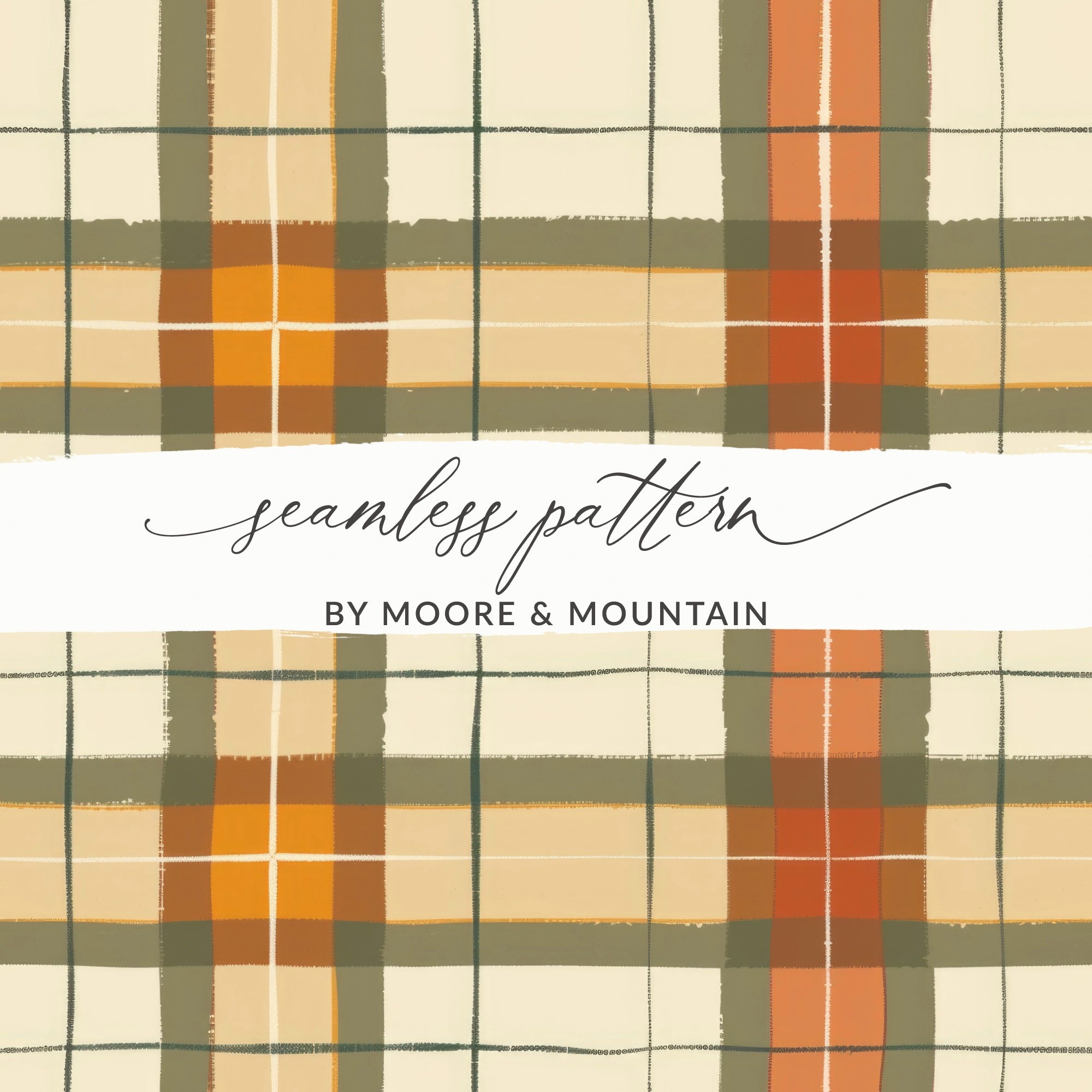 Rustic Plaid Seamless Pattern by Moore & Mountain Design