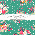 Floral Polka Dot Seamless Pattern by Moore and Mountain