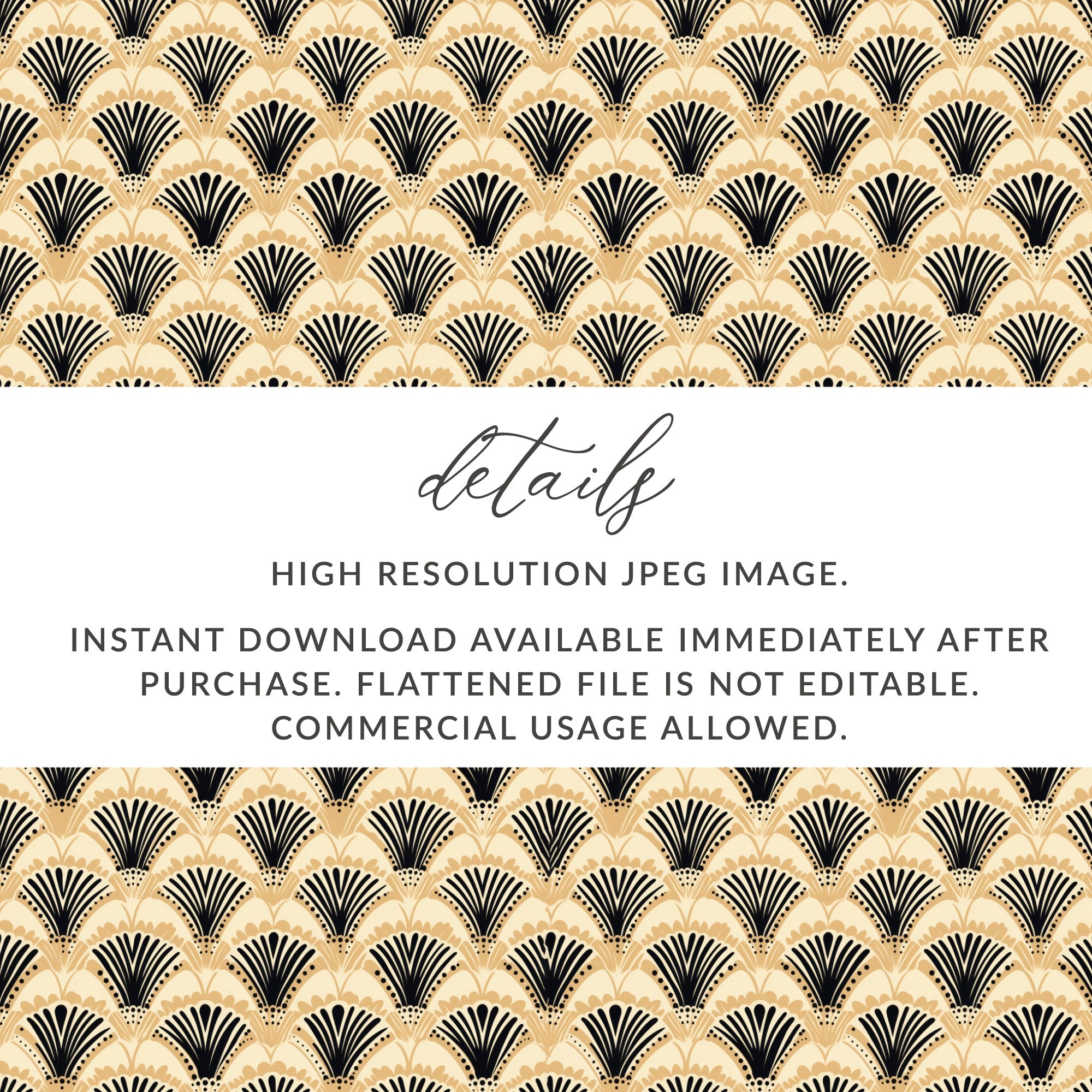 Art Deco Pattern High Resolution JPEG Digital Download