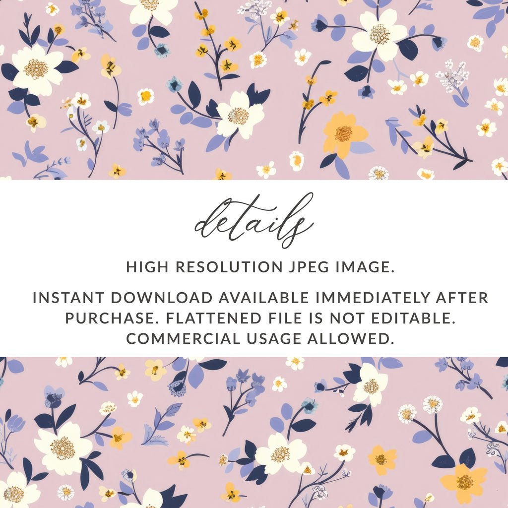 High Resolution JPEG Floral Pattern Instant Download