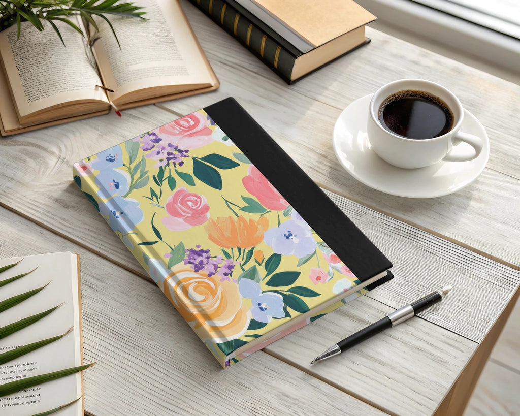 Yellow Acrylic Seamless Pattern, Abstract Floral Digital Paper, Modern Gouache Painted Background, Fine Art Floral Design, Spring Ditsy Art