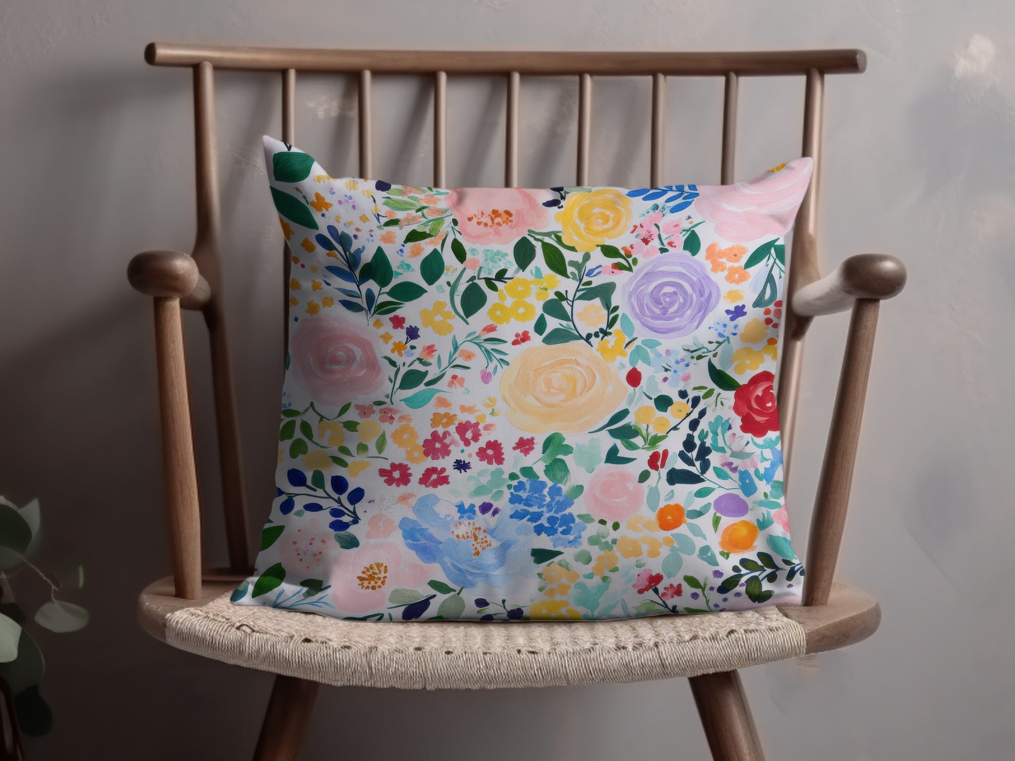 Abstract Floral Seamless Pattern, Digital Paper, Acrylic Flowers, Colorful Floral Design, Fine Art Floral, Digital Product