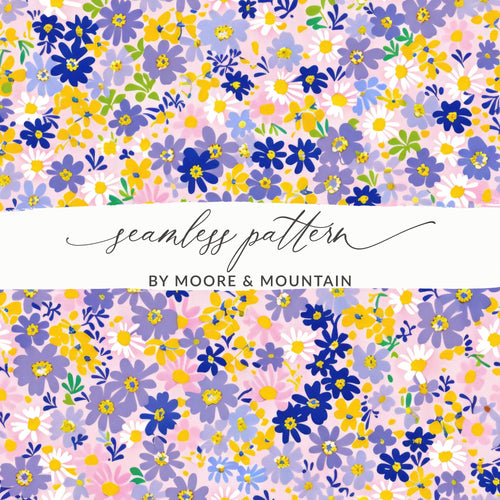Colorful Floral Seamless Pattern by Moore & Mountain