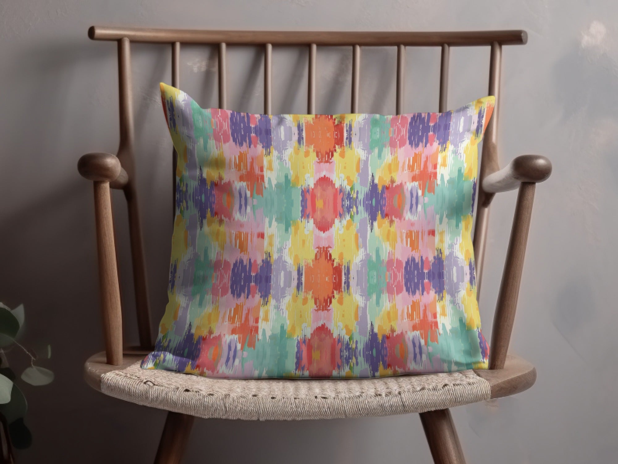 Vibrant Multicolor Abstract Pattern Pillow Product