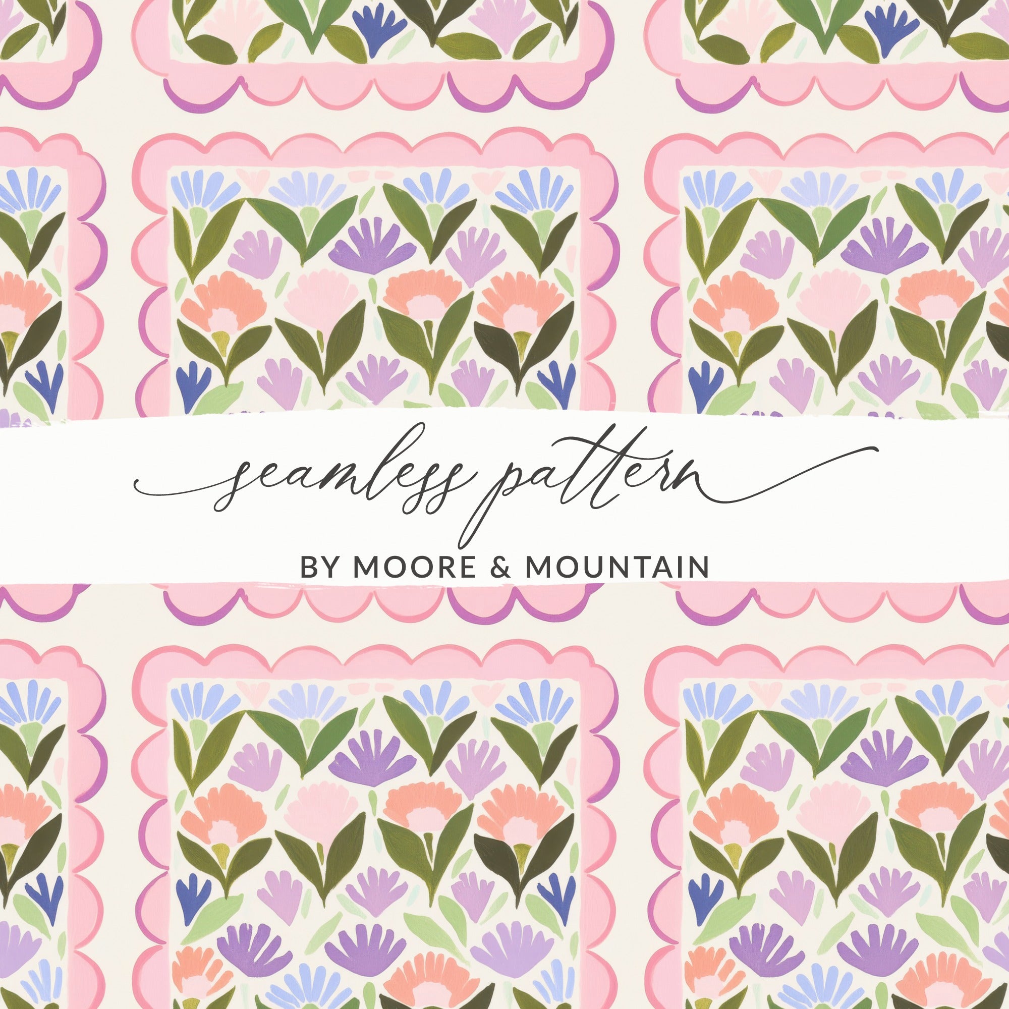 Floral Seamless Pattern by Moore & Mountain Design