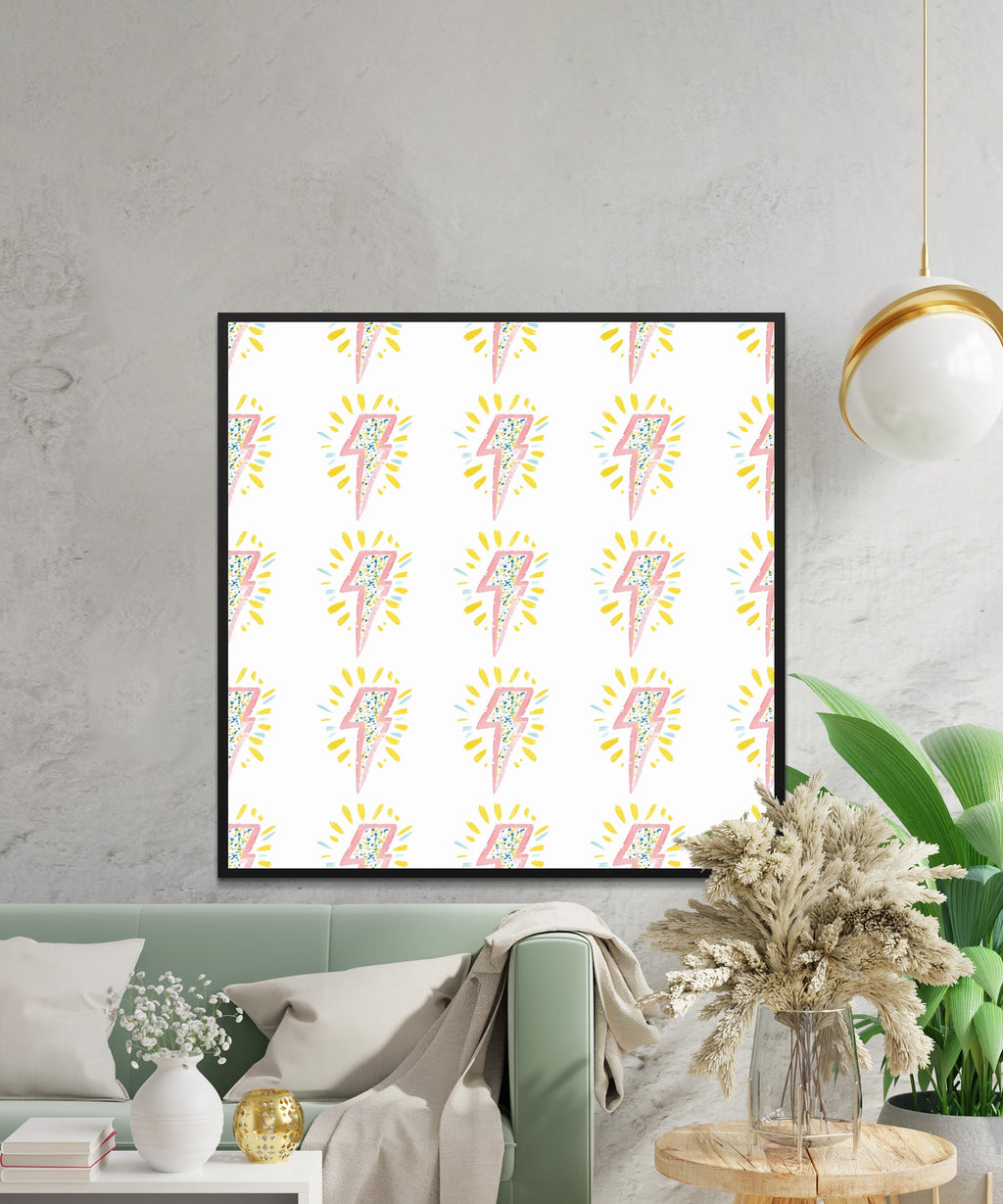 Colorful Lightning Bolt Pattern Artwork product type