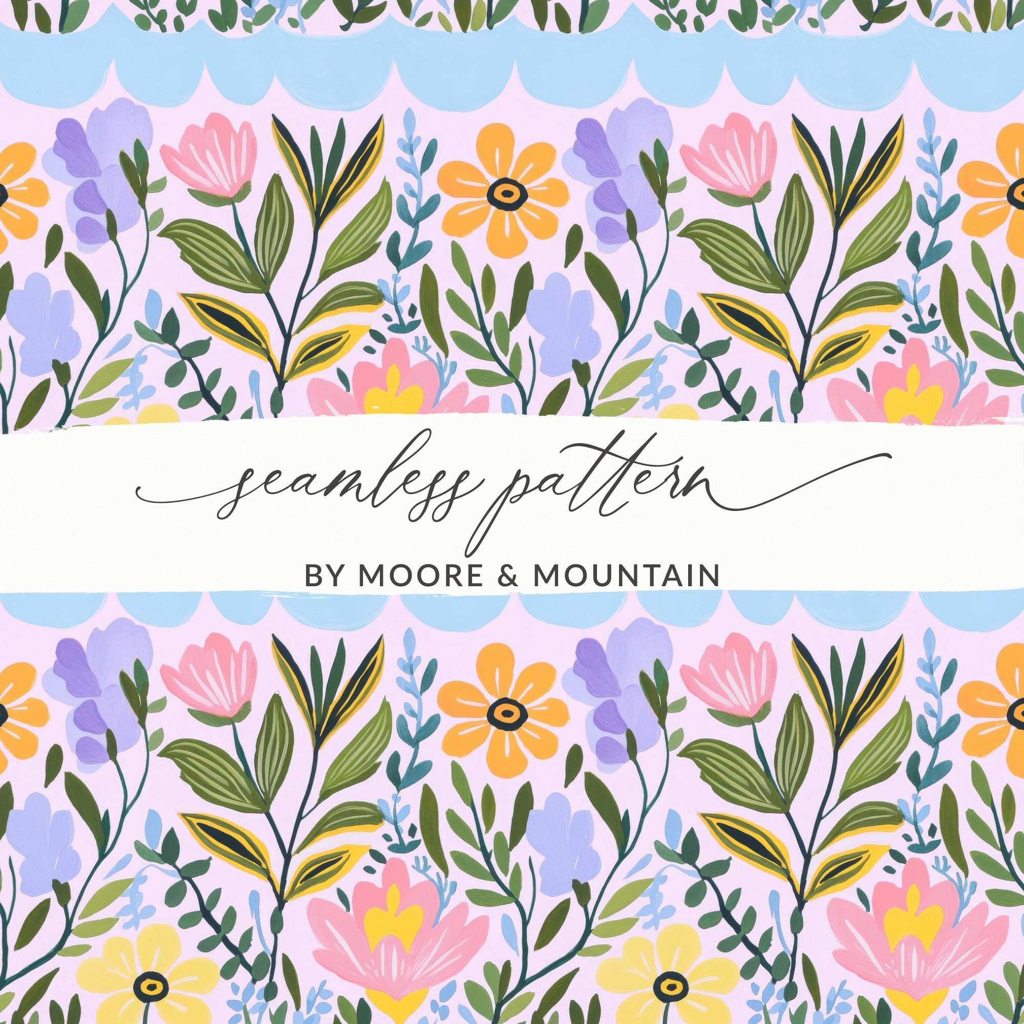 Vibrant Floral Seamless Pattern by Moore Mountain