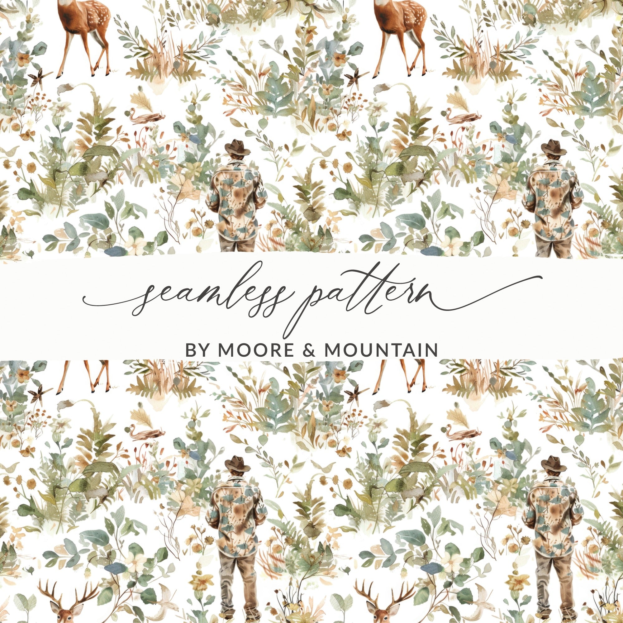 Seamless Pattern by Moore & Mountain Digital Art