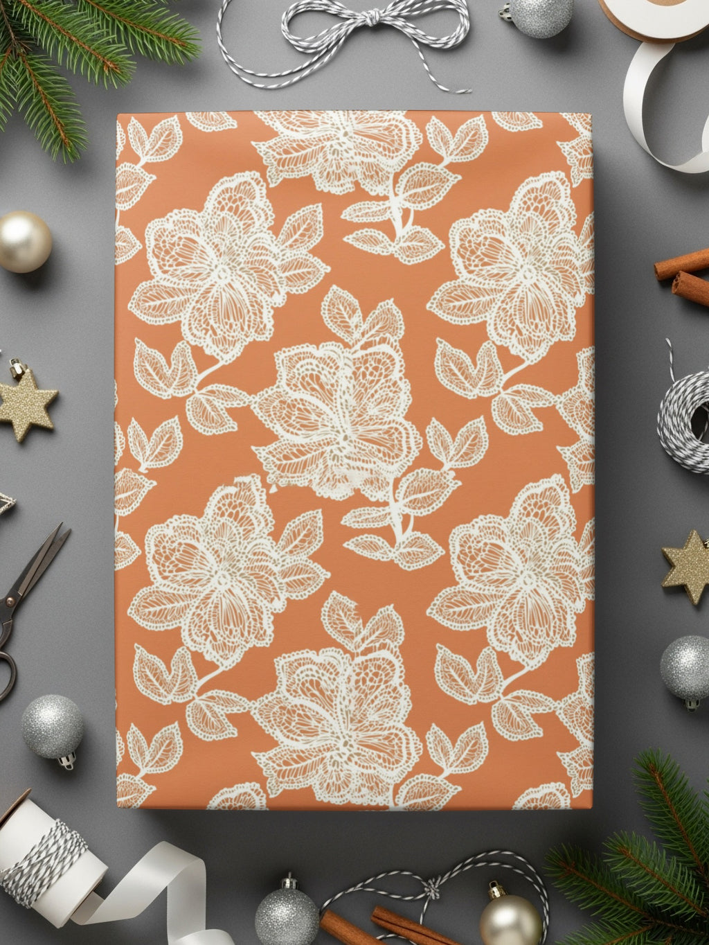 Elegant Floral Patterned Wrapping Paper for Special Gifts