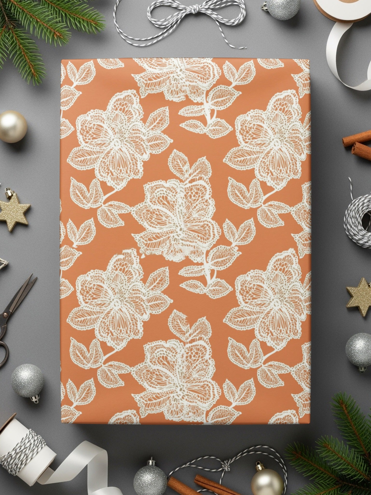 Elegant Floral Patterned Wrapping Paper for Special Gifts