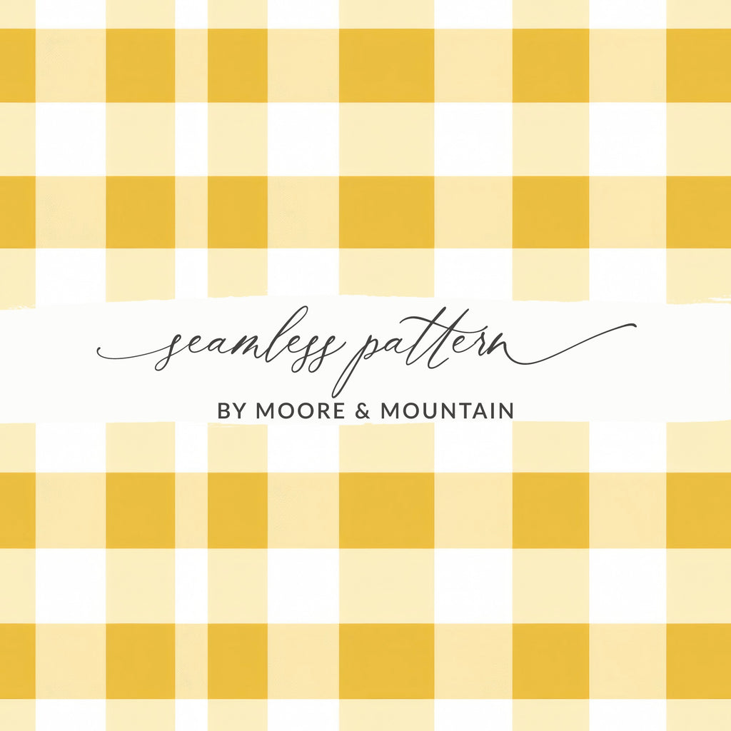 Yellow and White Checkered Seamless Pattern Design
